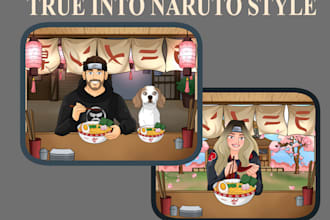 do ninja style for you in 5 hours with free background