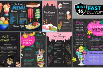 make food menu, restaurant menu or digital menu design