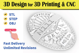 create 3d product design, 3d model, stl files for 3d printing or cnc