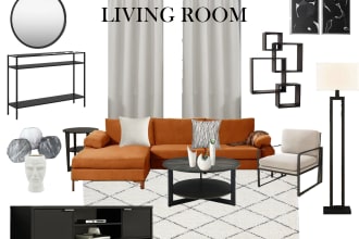 be your interior decorator,I do mood board and shopping list