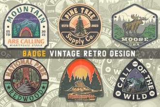 do logo badge vintage retro design for sticker and tshirt