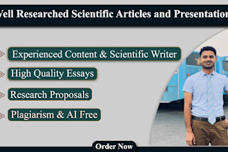 write unique articles and presentations in biochemical and medical sciences
