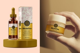 do skincare, cosmetic, jar, box packaging, and label design