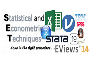 do analysis using stata19, spss, amos, eview, gretl, jamovi, sas, r