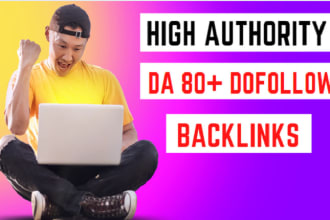 do high authority da 80 plus USA SEO dofollow backlinks link building
