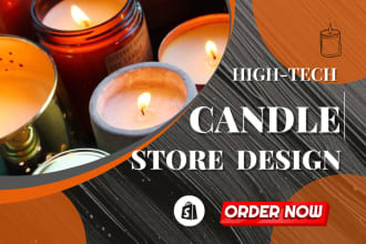 create high tech candle store candle website shopify candle store