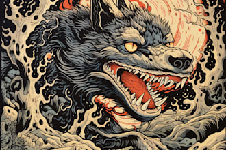 draw awesome linocut illustration for your brand