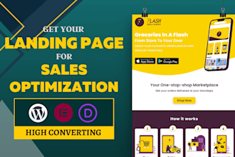 design wordpress landing page, elementor landing page
