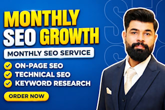 complete monthly SEO service by dofollow  whitehat backlinks