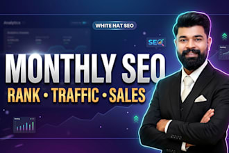 complete monthly SEO service by dofollow  whitehat backlinks