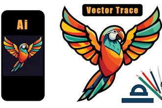 vector trace your ai logo into a clean, print ready design
