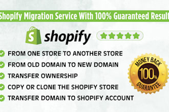 transfer, migrate, or full clone shopify store website