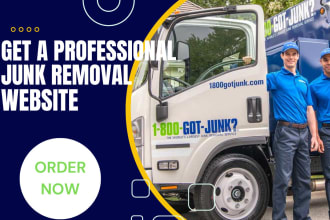 design wordpress junk removal website handyman website junk removal landing page