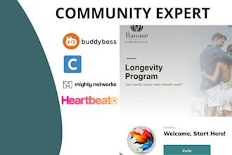 setup circle, mighty networks, buddyboss, heartbeat chat, circle so community