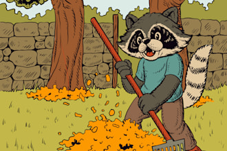 oldschool retro vintage cartoon style illustration