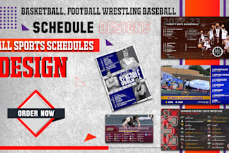 sports team schedules and posters