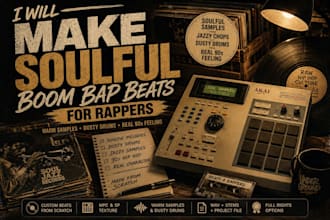 make soulful boom bap beats for rappers