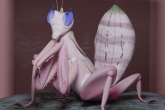 create stylized 3d illustration or realistic 3d render for your design