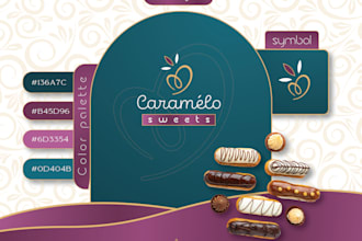 design pastry, bbq, burger, candy, bakery, cake logo