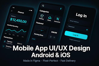 design modern and minimal mobile app UI for android and ios