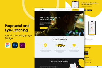 do figma website design or landing page UI UX design