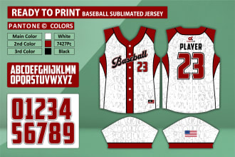 layout baseball jersey and all esports jersey design