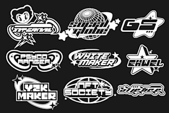 create y2k logo and streetwear for your brand