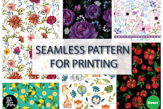 design seamless watercolor or vector repeat patterns for textile prints