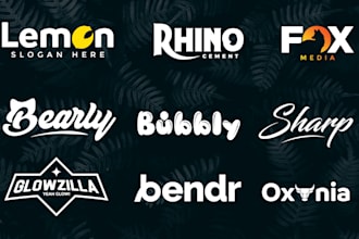 design wordmark or lettering business, brand or company logo