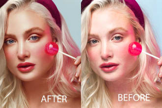 professional retouching fashion beauty, photoshop editing