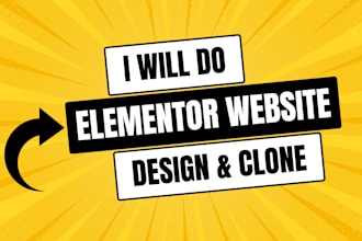 design elementor website and clone website for you