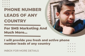 provide you fresh and active phone number leads of any country