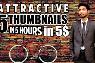 design unique thumbnail in 2 hours