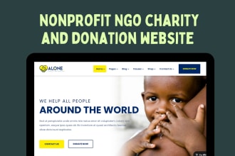 create a nonprofit wordpress website or charity website