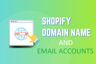 register shopify domain name, create custom business email custom