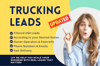 provide 3000 verified US trucking leads from carriers database