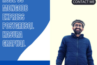 node js react js hasura graphql chatbot typescript mongodb mysql dynamodb