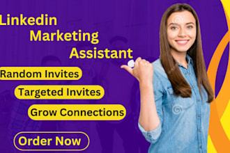 be your linkedin marketing assistant and consultant, grow, promote, enhancement