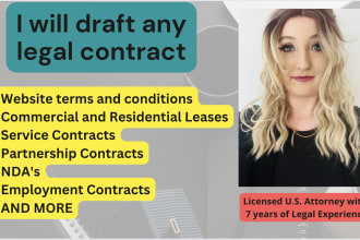 draft any legal agreement or contract