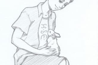 sketch any person, character or animal
