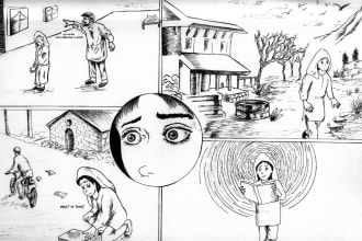 make black and white comics for you