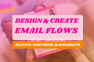 design mailerlite, mailchimp, or klaviyo email marketing automation flows