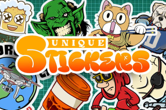 create custom cartoon stickers and mascot