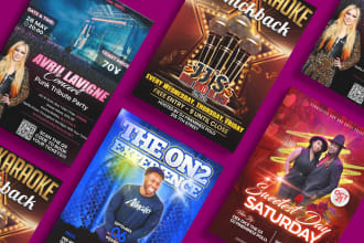 design party flyer, club flyer, event flyer or concert flyer