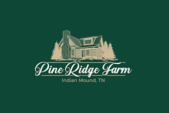 sophisticated yet earthy logo pine ridge farm