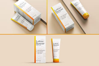 do elegant cosmetic product label and packaging design