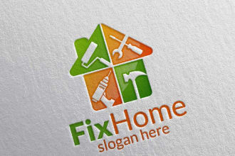 make design outstanding handyman,home repair, roofing logo