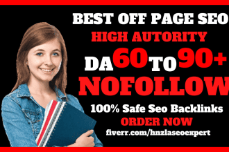 do manual 1000 high da 60 to 90 nofollow backlinks safe seo linkbuilding