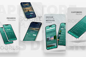 design app screenshots for play store and app store