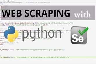automate website scraping using python and selenium